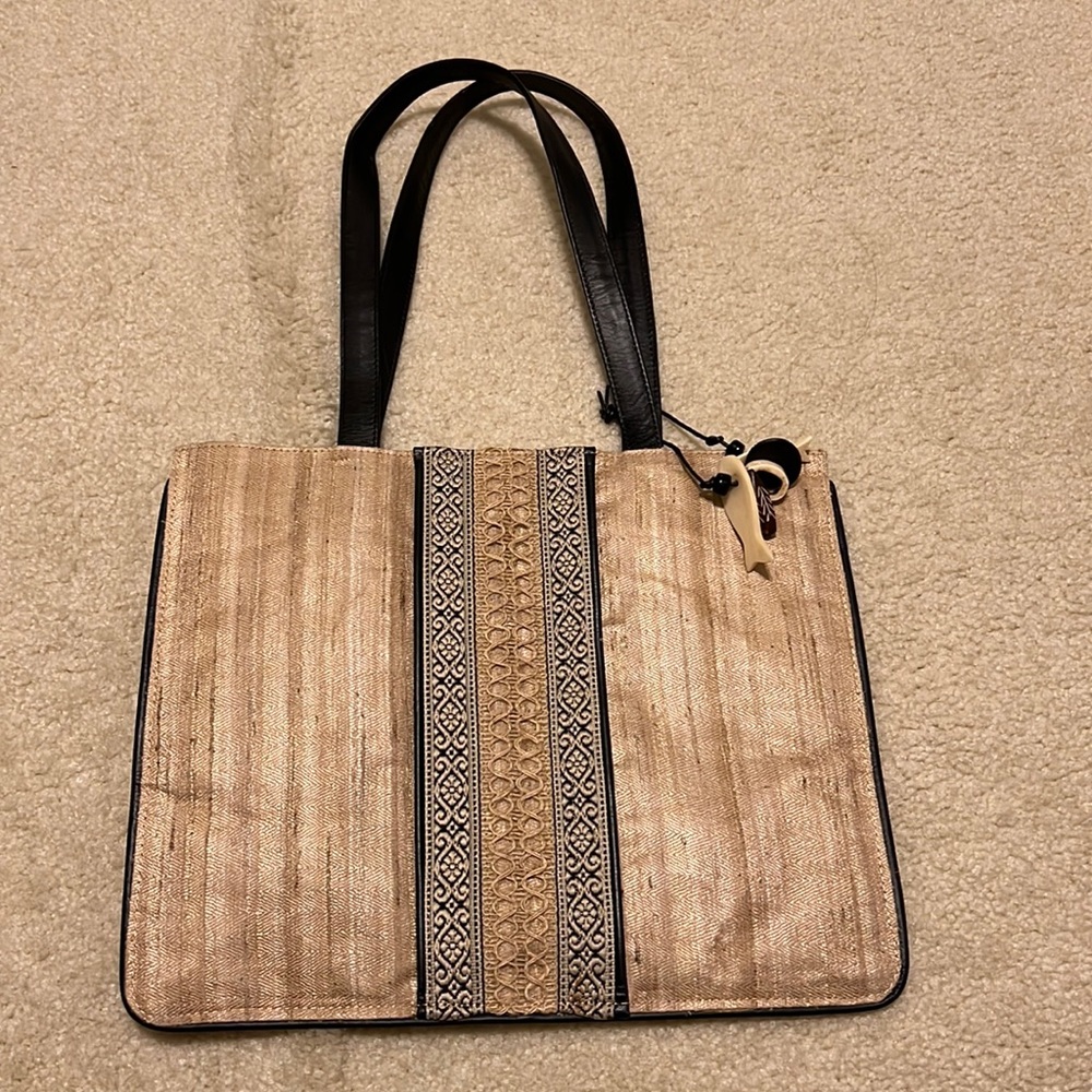 Chico’s Pure Silk Small Tote Bag with Magnetic Closure